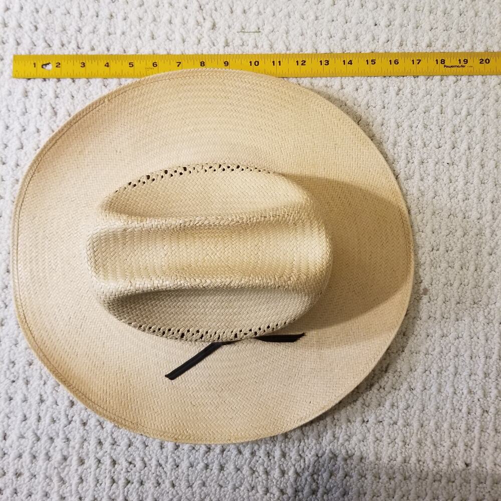 Vintage Resistol Classic Straw Cowboy Hat Self Conforming Size 7 5/8 - Picture 9 of 9